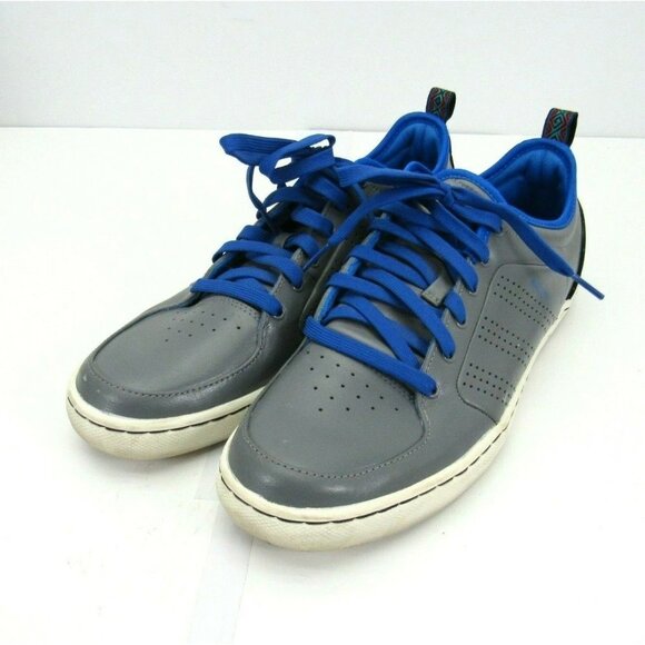 Adidas AR-D1 Low Top Shoes‎ Men's Size 12 Leather Lace Up Gray Blue Skate Casual - Picture 1 of 7